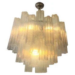 New Pamono Opal Tronchi Chandelier in Murano Glass by Simoeng