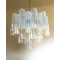 New Pamono Opal Tronchi Chandelier in Murano Glass by Simoeng