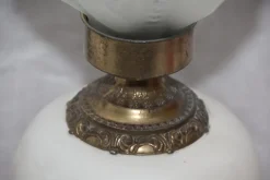 Sale Pamono Opaline Frosted Glass Lampshade with Floral Decor Lamps, 1950s, Set of 2