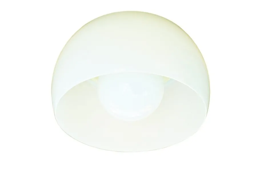 Clearance Pamono Opaline Glass and Brass Omega Ceiling Lamp by Vico Magistretti for Artemide, 1960s