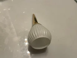 Hot Pamono Opaline Glass Pleated Brass Sconces, 1980s, Set of 2