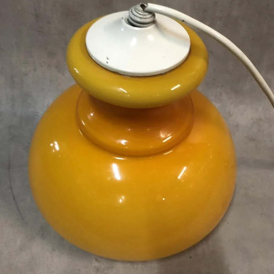 Sale Pamono Opaline Orange Ceiling Lamp, 1970s
