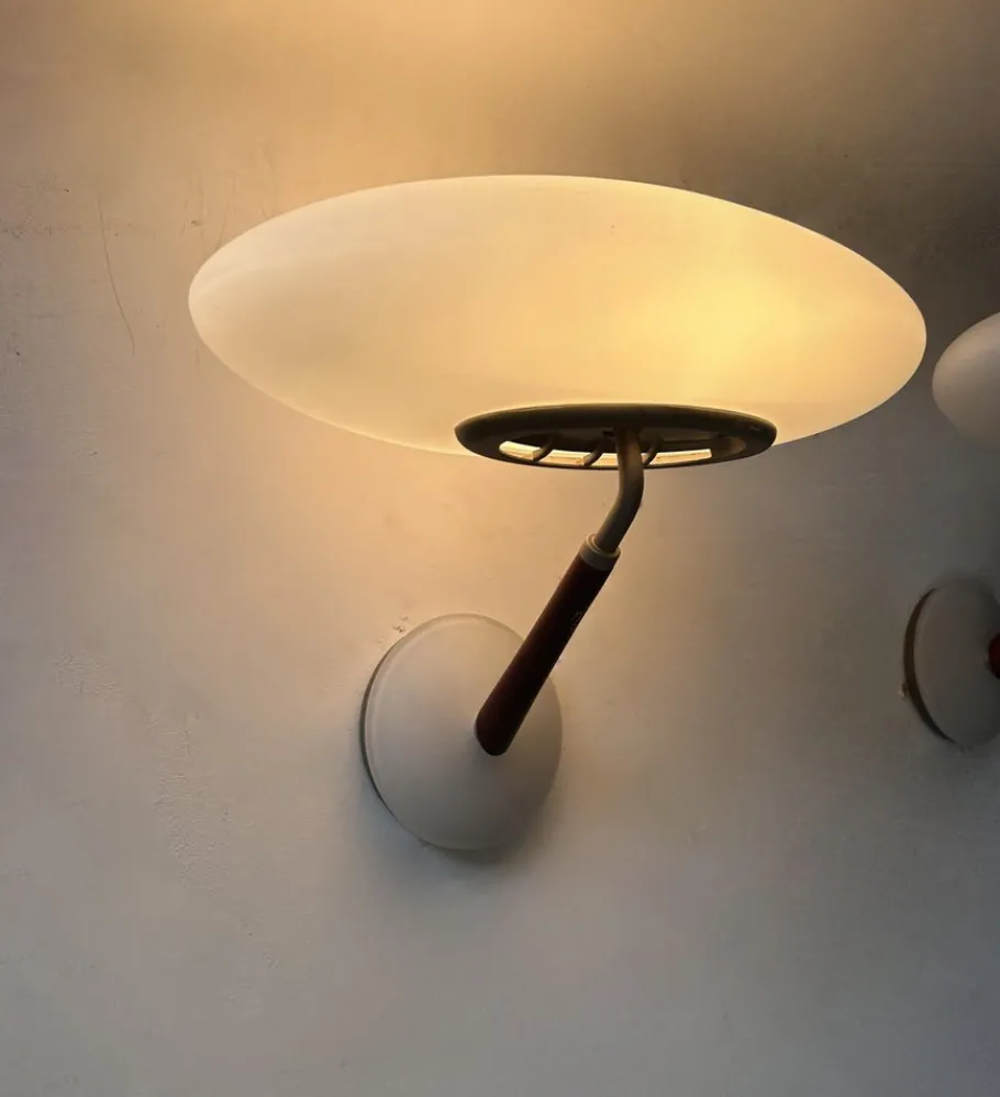 Clearance Pamono Opaline Sconce by Matteo Thun for Arteluce, Italy, 1990s