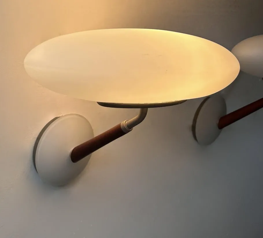 Clearance Pamono Opaline Sconce by Matteo Thun for Arteluce, Italy, 1990s