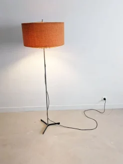 Discount Pamono Orange & Chrome Floor Lamp from Staff, 1960s