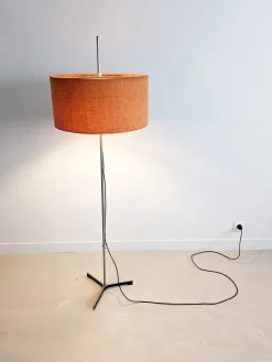 Discount Pamono Orange & Chrome Floor Lamp from Staff, 1960s