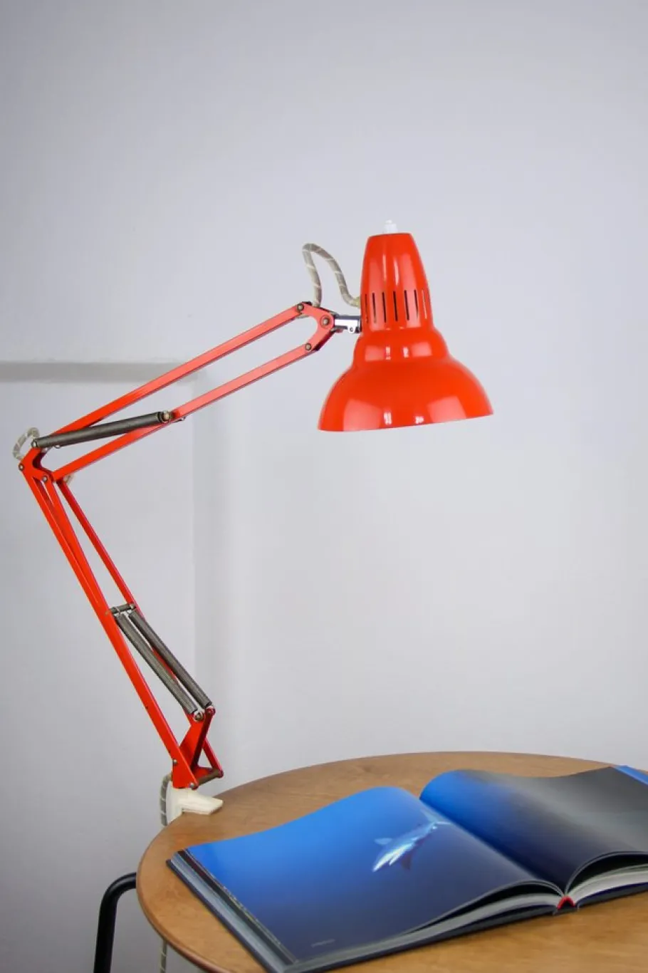 Discount Pamono Orange Adjustable Achitect Table Lamp by Luxo, 1970s