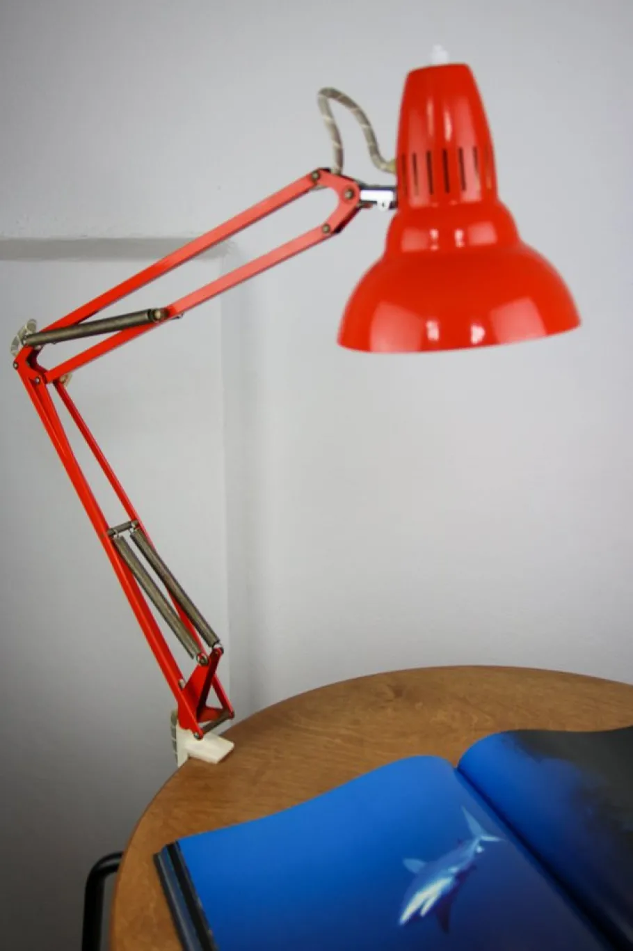 Discount Pamono Orange Adjustable Achitect Table Lamp by Luxo, 1970s