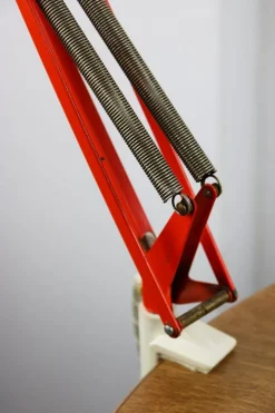 Discount Pamono Orange Adjustable Achitect Table Lamp by Luxo, 1970s