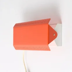 Clearance Pamono Orange Adjustable Wall Lamp from Hamalux, 1970s
