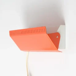 Clearance Pamono Orange Adjustable Wall Lamp from Hamalux, 1970s