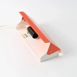 Clearance Pamono Orange Adjustable Wall Lamp from Hamalux, 1970s