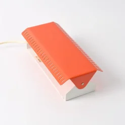 Clearance Pamono Orange Adjustable Wall Lamp from Hamalux, 1970s