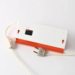 Clearance Pamono Orange Adjustable Wall Lamp from Hamalux, 1970s