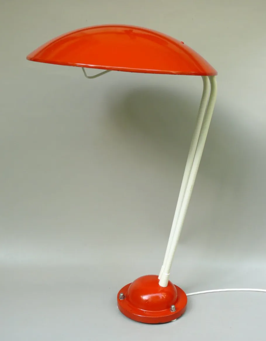 Hot Pamono Orange and Light Beige Outdoor Mushroom Lamp from Bega, 1950s