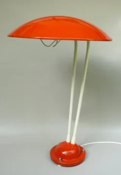 Hot Pamono Orange and Light Beige Outdoor Mushroom Lamp from Bega, 1950s