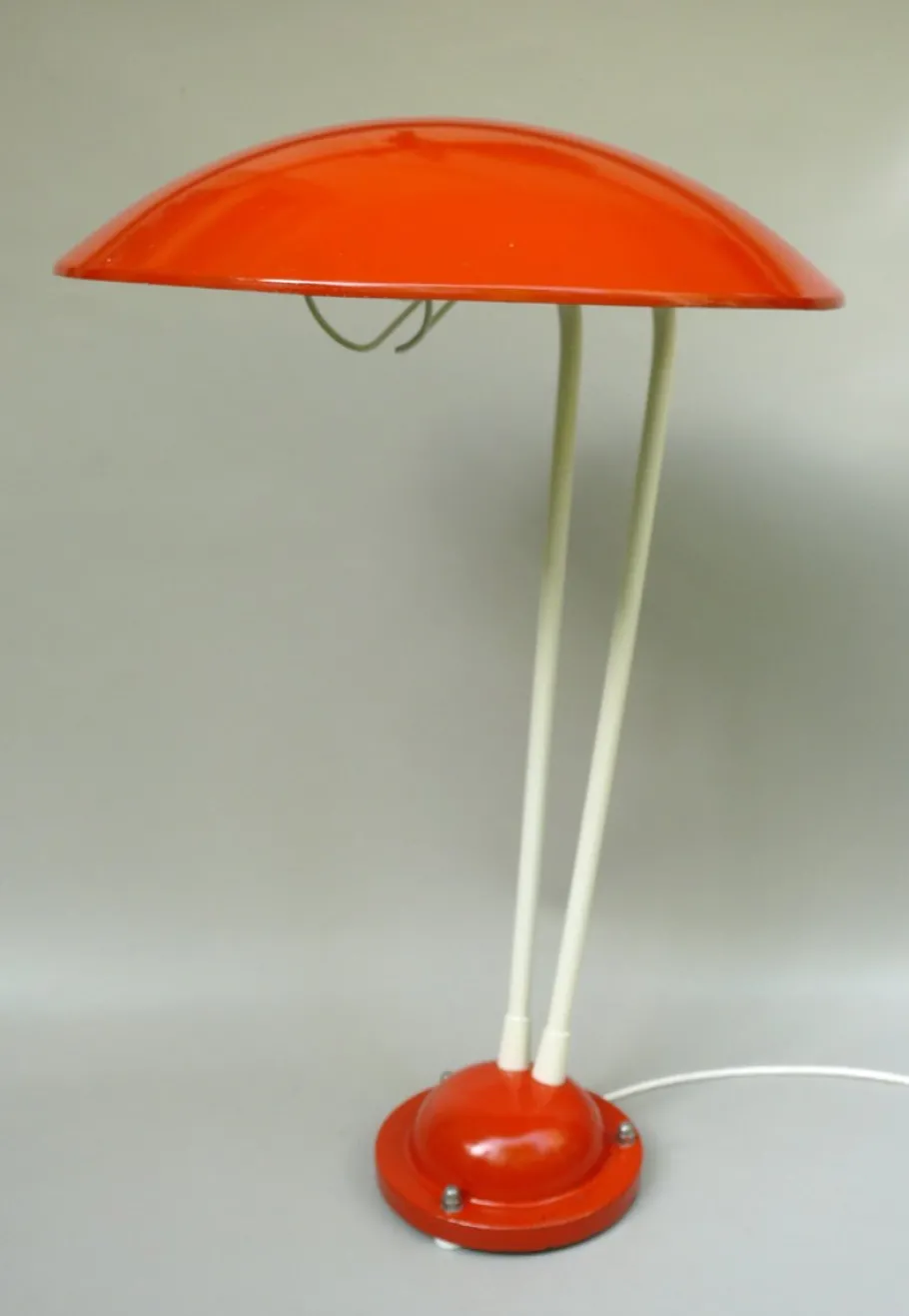 Hot Pamono Orange and Light Beige Outdoor Mushroom Lamp from Bega, 1950s