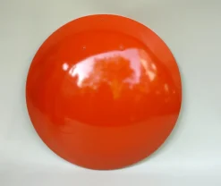 Hot Pamono Orange and Light Beige Outdoor Mushroom Lamp from Bega, 1950s