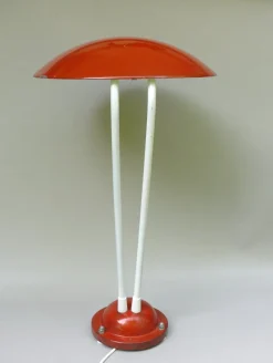 New Pamono Orange and Light Beige Outdoor Mushroom Lamp from Bega, 1950s