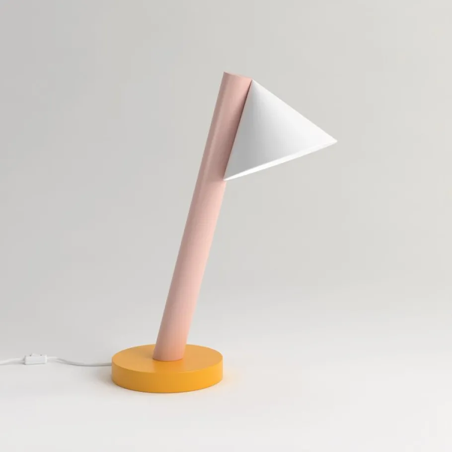 Best Pamono Orange and Pink Tube with Globes and Cones Desk Light by Atelier Areti
