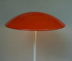 Pamono Orange and White Mushroom Outdoor Garden Lamps from BEGA, 1950s, Set of 2
