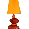 New Pamono Orange Ceramic Table Lamp by Louis Drimmer, France, 1980s