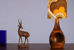 Discount Pamono Orange Ceramic Vase Lamp from Scheurich Keramik, West Germany, 1970s