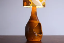 Discount Pamono Orange Ceramic Vase Lamp from Scheurich Keramik, West Germany, 1970s