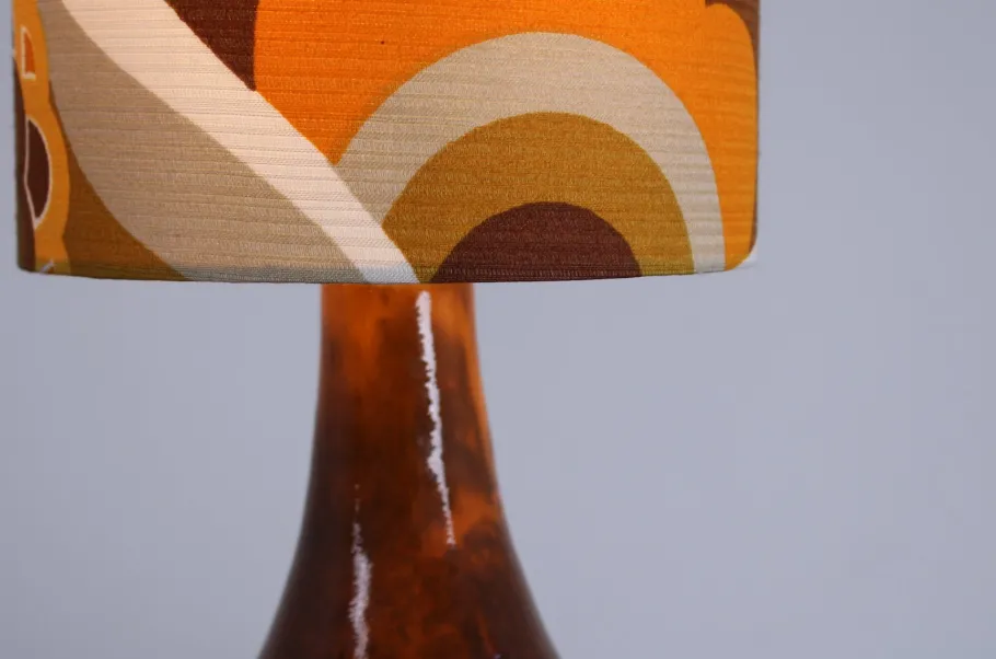 Discount Pamono Orange Ceramic Vase Lamp from Scheurich Keramik, West Germany, 1970s