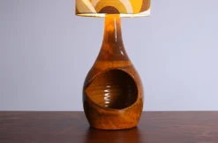 Discount Pamono Orange Ceramic Vase Lamp from Scheurich Keramik, West Germany, 1970s
