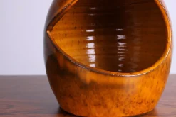 Discount Pamono Orange Ceramic Vase Lamp from Scheurich Keramik, West Germany, 1970s