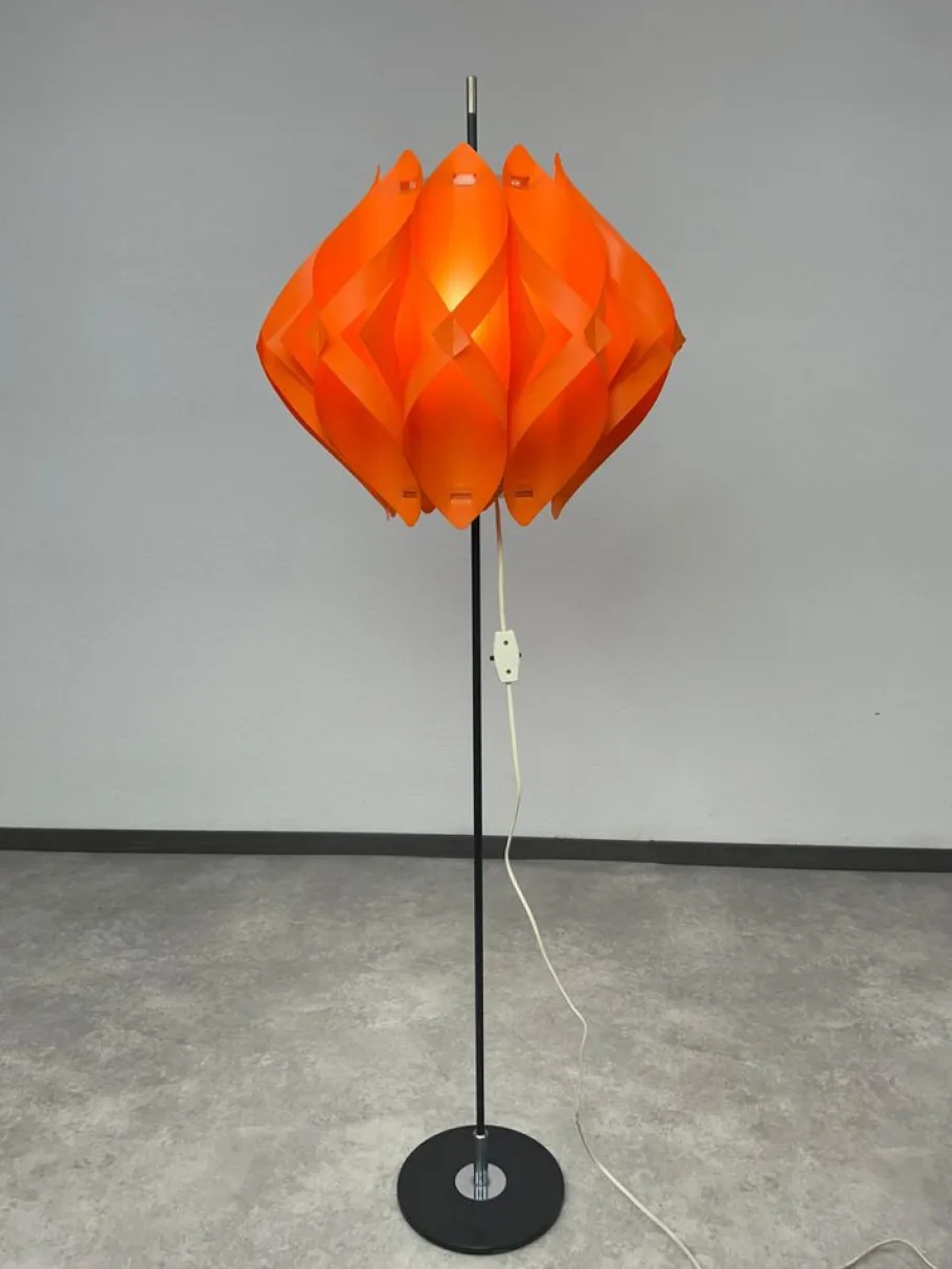 Hot Pamono Orange Floor Lamp by Milanda Havlova, 1970s