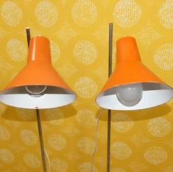 Best Pamono Orange Floor Lamps by Richard Essig, 1970s, Set of 2