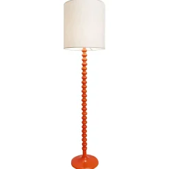Outlet Pamono Orange Glazed Ceramic Floor Lamp, 1970s