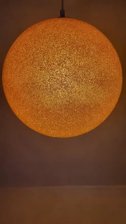 Discount Pamono Orange Globe Pendant Light, 1970s