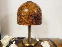 Discount Pamono Orange Multicolored Mushroom Lamp by Peill and Putzler, 1970s