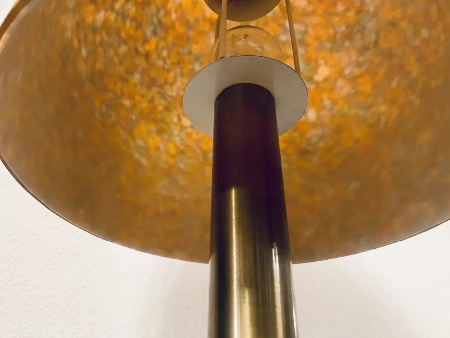 Discount Pamono Orange Multicolored Mushroom Lamp by Peill and Putzler, 1970s