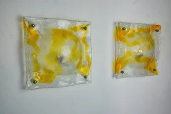 Hot Pamono Orange Murano Wall Lights from Mazzega, Italy, 1970s, Set of 2