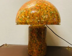 Sale Pamono Orange Mushroom Lamp by Peill and Putzler, 1970s