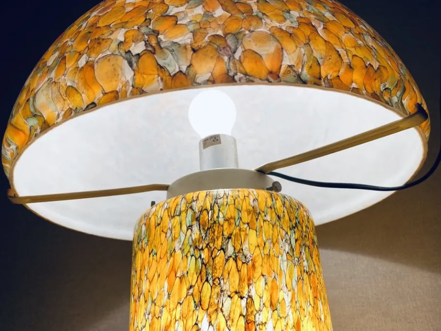Sale Pamono Orange Mushroom Lamp by Peill and Putzler, 1970s