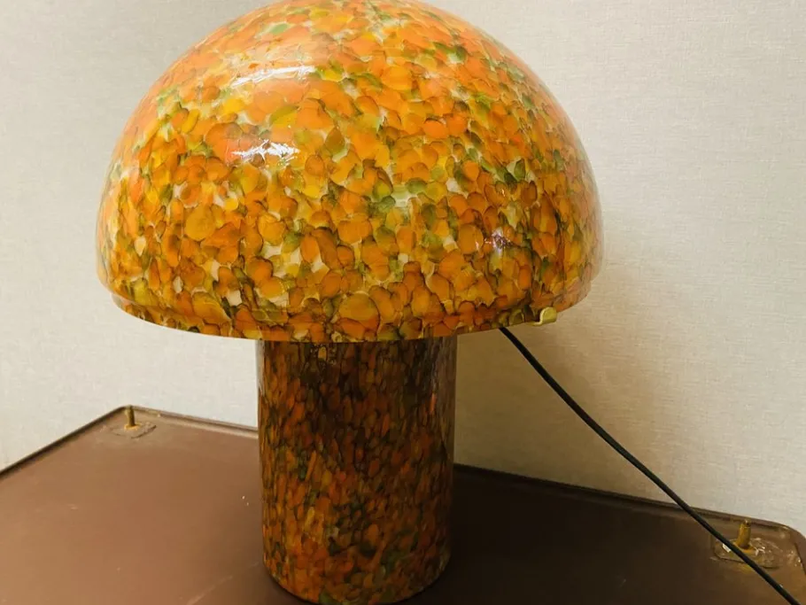 Sale Pamono Orange Mushroom Lamp by Peill and Putzler, 1970s