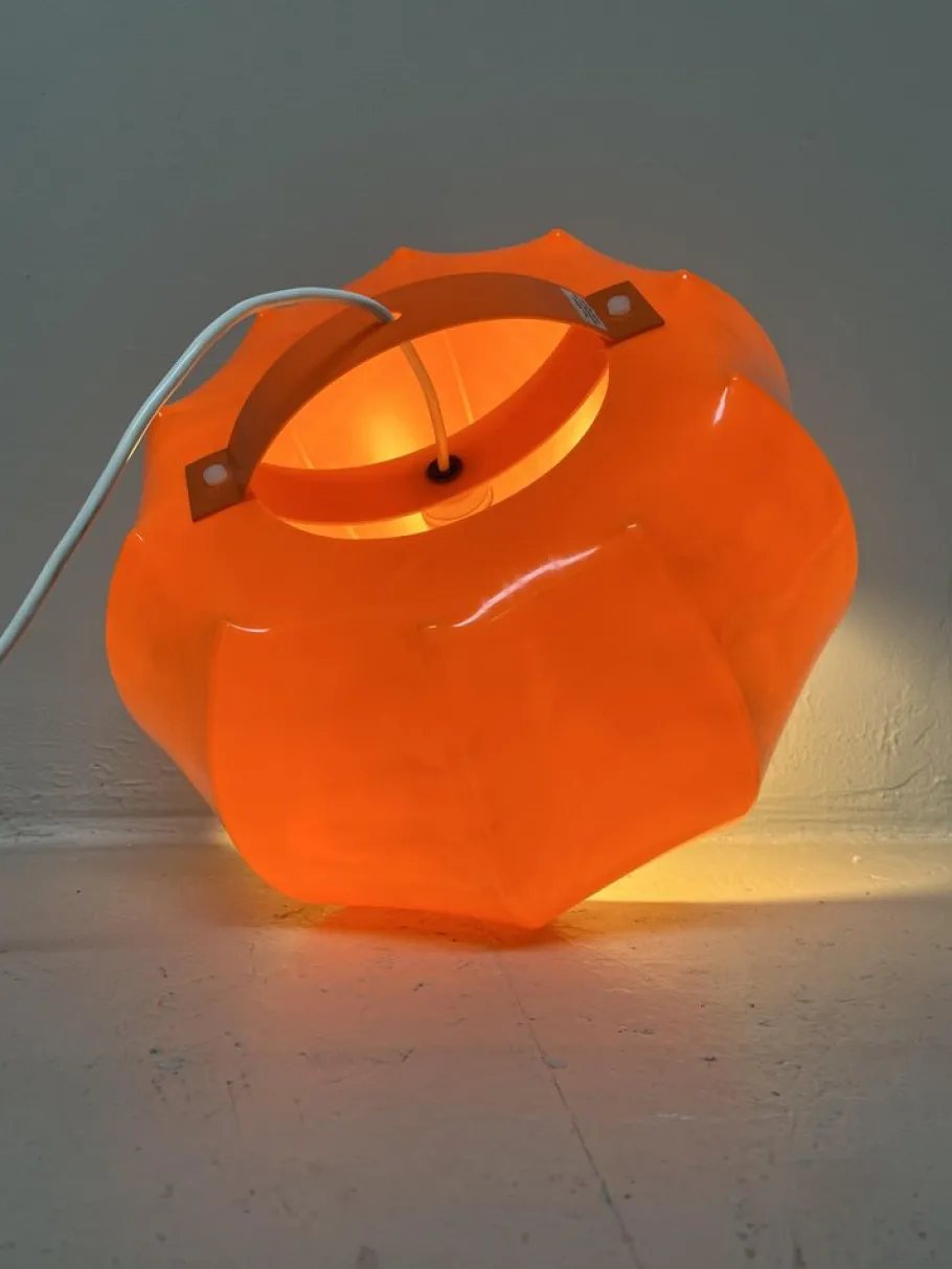 Hot Pamono Orange Pendant Lamp from Ilka Plast, Germany, 1970s