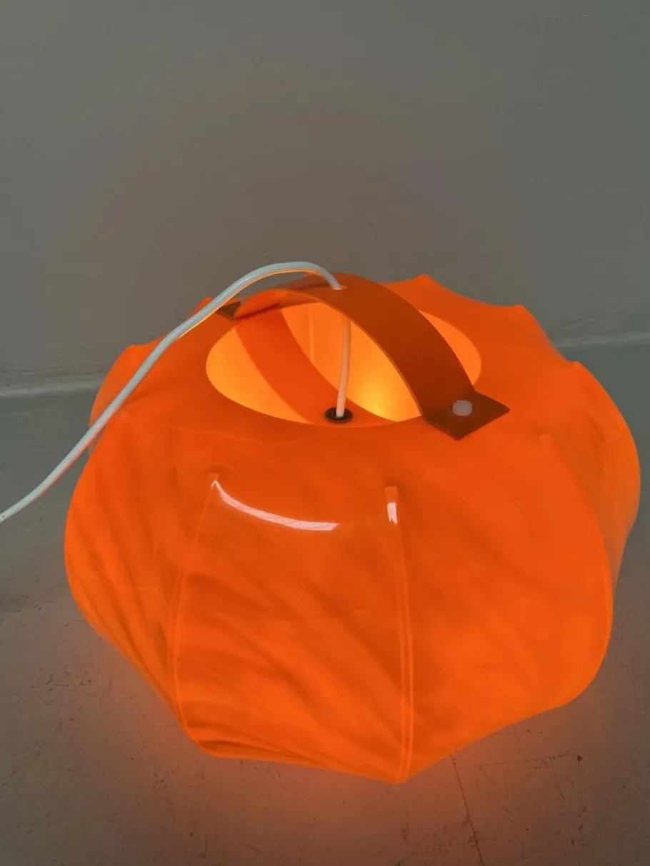 Hot Pamono Orange Pendant Lamp from Ilka Plast, Germany, 1970s