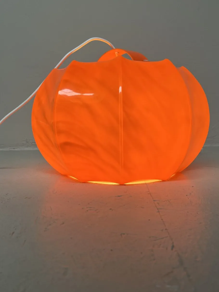 Hot Pamono Orange Pendant Lamp from Ilka Plast, Germany, 1970s