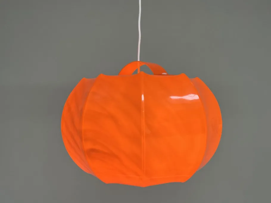 Hot Pamono Orange Pendant Lamp from Ilka Plast, Germany, 1970s