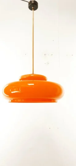 Clearance Pamono Orange Polycarbonate Pendant Lamp