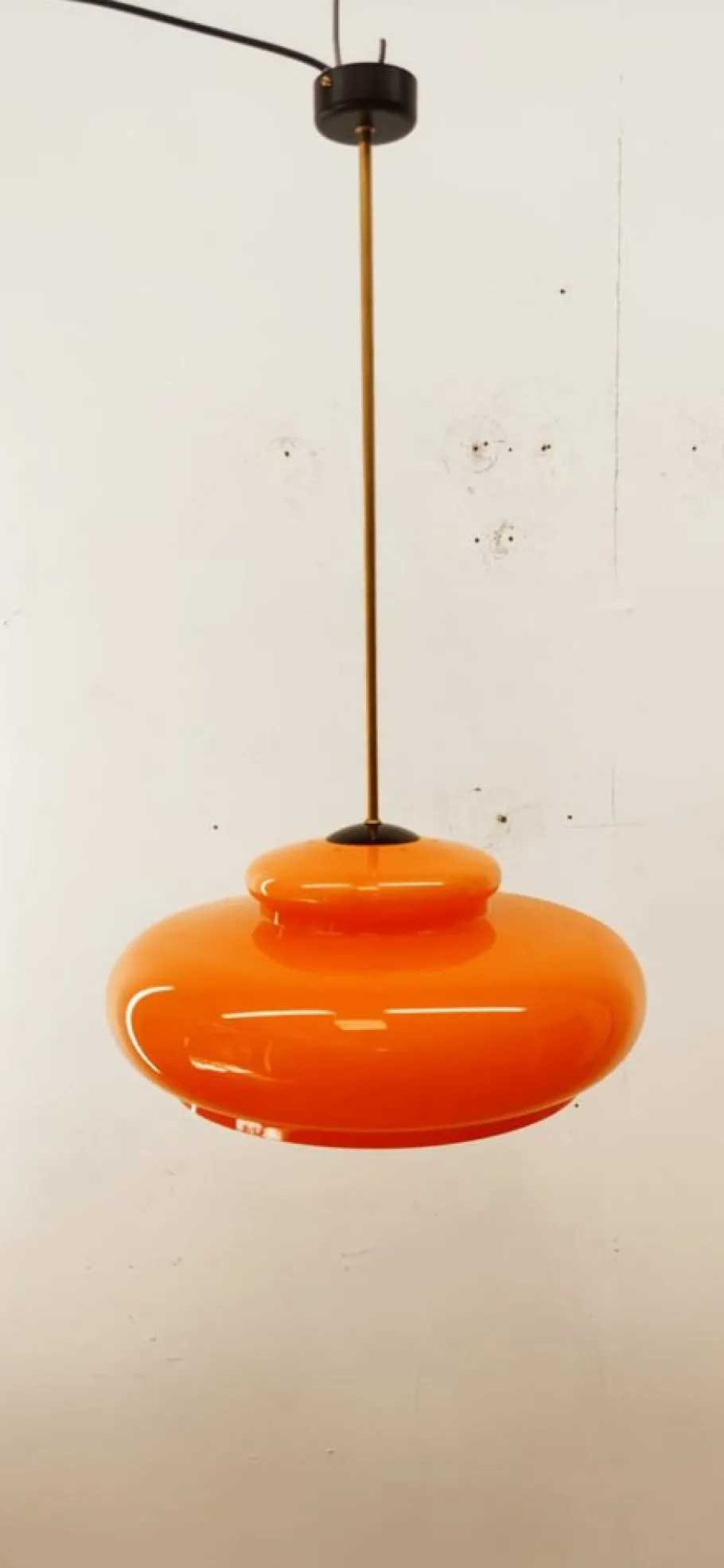 Clearance Pamono Orange Polycarbonate Pendant Lamp