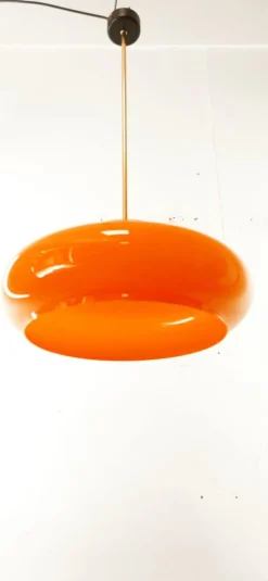 Clearance Pamono Orange Polycarbonate Pendant Lamp