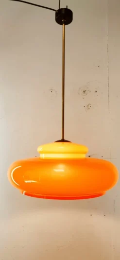 Clearance Pamono Orange Polycarbonate Pendant Lamp