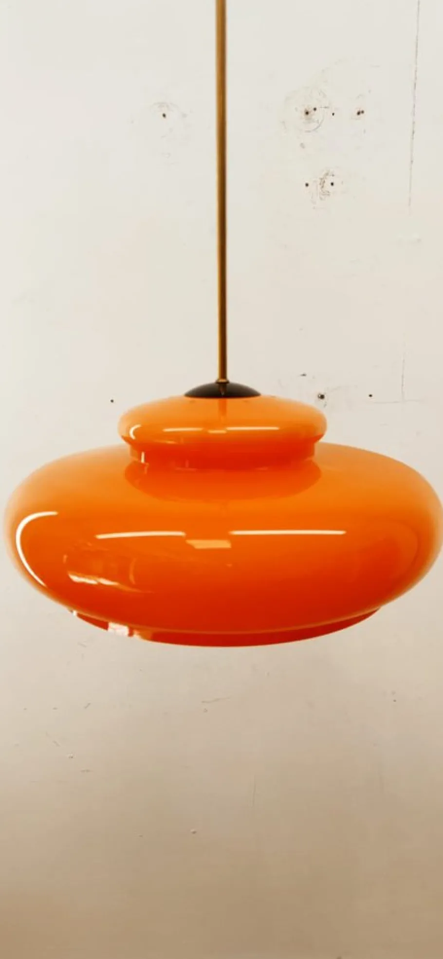 Clearance Pamono Orange Polycarbonate Pendant Lamp